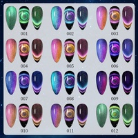Vernis à ongles gel R S Nail 9D effet œil de chat, couleurs classiques effet caméléon magique galaxie, nail art à retirer par trempage, gel œil de chat magnétique