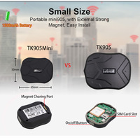 Mini puce de suivi GPS / traceur GPS antivol pour moto pour enfants Petit Tk905 Mini 1500mah Traceur GPS Alerte de chute