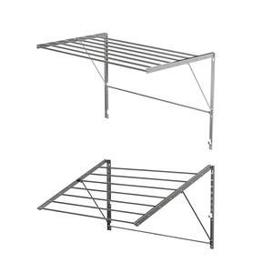 Outdoor Two Adjustable Stainless Steel <strong>Wall</strong> <strong>Mounted</strong> Drying Rack Foldable Metal <strong>Hanging</strong> <strong>Clothes</strong> Drying Rack - Product Image 1