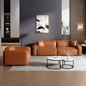 Sofá de tela con tecnología naranja, muebles de alta calidad, alemán, sala de estar, sofá de cuero, 102681