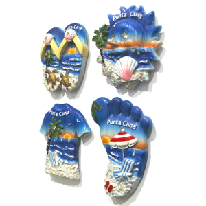 Imanes de Resina 3D Personalizados para Refrigerador, Recuerdo de Punta Cana, República Dominicana, Tema de Playa, Imán de Resina para Refrigerador para el Hogar - Product Image 2