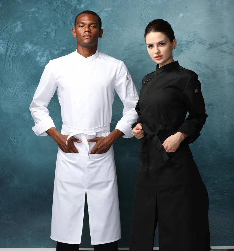 CHECKEDOUT vendita calda di qualità premium manica lunga uniforme chef indossa uniforme e ospitalità uniforme per hotel e ristorante