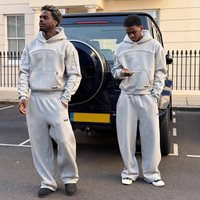 Ensemble de survêtement streetwear pour homme, coupe oversize, 400 GSM, comprenant un sweat à capuche ample personnalisé et un pantalon de survêtement baggy à jambes larges, tenue 2 pièces