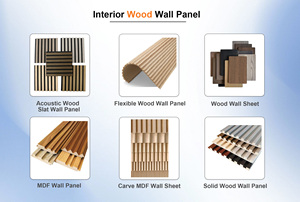 3D Dekor Ev İç Mekan MDF Duvar Panelleri Mdf Lambri Oluklu Duvar Panelleri - Product Image 2