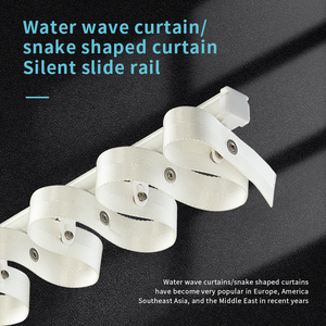 <span class=keywords><strong>Riel</strong></span> de Cortina Moderno de Aluminio con Pliegues en S, Ecológico, Perfecto para Ondas, Silencioso, con Longitud Personalizada - Product Image 2