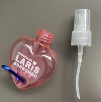 Nouveau Flacon Distributeur de Savon Liquide Désinfectant en Forme de Cœur 50ml avec Porte-clés et Pompe Pulvérisatrice Sérigraphiée – Édition 2027