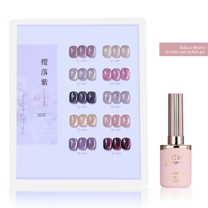 Kit de vernis à ongles gel UV LED magnétique effet œil de chat longue tenue Sakura <span class=keywords><strong>Mauve</strong></span> holographique scintillant pour salon et DIY - Product Image 1