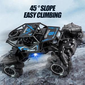 <span class=keywords><strong>Coche</strong></span> de Acrobacias con Control Remoto Inalámbrico de Cuatro Ruedas, Vehículo Todoterreno Giratorio y Volteador, Juguete de Regalo - Product Image 2