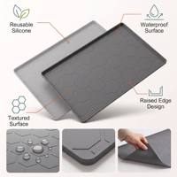 Tapis de cuisine imperméable personnalisé avec trou de drainage, antidérapant, protection pour armoire de cuisine, tapis en silicone sous l'évier