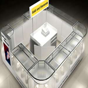 L'arrangement de présentation de <span class=keywords><strong>bijoux</strong></span> de marque ONI Shopfitting haut de gamme en or noir avec lumière LED améliore l'ordre - Product Image 3