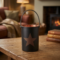 Support de bougie cylindrique en fer doré Sonnet Decor, fait main, écologique, imperméable, sans plomb, impression numérique 1 couleur