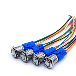 16Mm Elektrische Schakelaar Roestvrijstalen Metalen Schakelaar Met Sleutelknop 6 Pinnen Waterdicht - Product Image 2