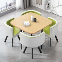Table de salle à manger ronde de luxe 2026 de 90 cm de diamètre en MDF et cuir PU, fabriquée en Chine, pour cuisine