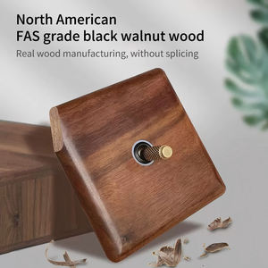 Massief Houten Paneel Muur 16a Stopcontact Eu Retro 86 Type Zwart Walnoot Magnetisch Paneel Design Villa Hotel Home Office Stopcontact - Product Image 4