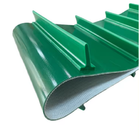 Bande transporteuse latérale en PVC vert anti-déversement et résistante à l'usure pour ligne de traitement de granulateurs de câbles en cuivre