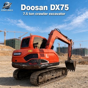 รถขุดตีนตะขาบ Doosan DX75 มือสอง ขนาด 7.5 ตัน บุ้งกี๋ 0.37 ลบ.ม. แบรนด์เกาหลีแท้ รถขุดขนาดเล็กสำหรับงานก่อสร้าง ชั่วโมงการทำงานต่ำ ได้รับการรับรองมาตรฐาน CE - Product Image 1
