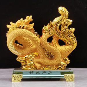 2023 chino Feng Shui resina dragón Phoenix artesanía escultura decorativa estatuilla Animal mascota estatua dragón estatua para el hogar - Product Image 3