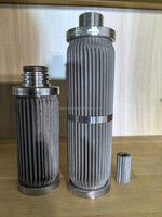 Élément filtrant plissé en acier inoxydable pour pièces de machine de fraisage, filtre à huile hydraulique haute efficacité 99%, fabrication OEM sur mesure, fourniture directe usine