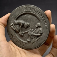 Pièce commémorative religieuse personnalisée avec placage antique pour souvenir de groupe religieux, images d'anniversaire d'église (pour référence uniquement)