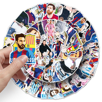 101pcs Harga Grosir Stiker Kustom Atlet Bintang Sepak Bola Stiker Dekoratif Tahan Air Messi