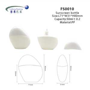 Flacon Vide Unique pour Crème Solaire 50ml, Mini Contenant en Plastique en Forme de Cœur pour Lotion, Emballage Cosmétique - Product Image 3