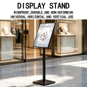 Support d'affichage de poster sur pied, simple face, en acrylique transparent, étanche, réglable, pour publicité - Product Image 1