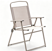 Chaise de salle à manger d'extérieur moderne, durable, confortable, pliable, légère, en métal, portable