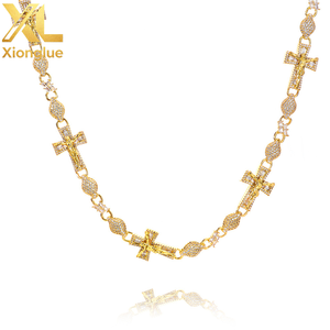 Luxury <b>Iced</b> <b>Out</b> Jesus Head Pendant Featuring Shiny Cubic Zirconia 18K Gold Plated Hop Religious Necklace for Men - Product Image 3