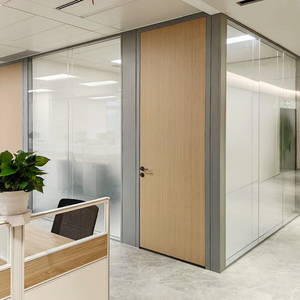 Cao cấp đơn giản kính văn phòng phân vùng tường miễn phí đứng khung nhôm phân vùng văn phòng cho phân vùng Kính - Product Image 5