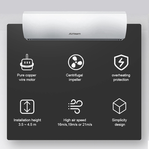 ม่านอากาศโลหะดีไซน์พิเศษ แบบแรงเหวี่ยง สำหรับใช้ภายในบ้าน - Product Image 5