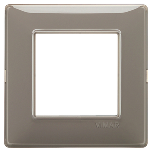 Plaque murale Vimar Reflex Ash 8x13x0,9 cm, design carré - Product Image 1