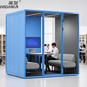 Oem movible 4 personas privacidad profesional cabina insonorizada espacio de trabajo reunión pod - Product Image 2