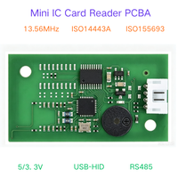 Module de lecteur de carte IC Mini 13,56 MHz PCBA NFC RFID ISO15693 USB HID Lecteur-graveur RFID |   Contrôle d'accès