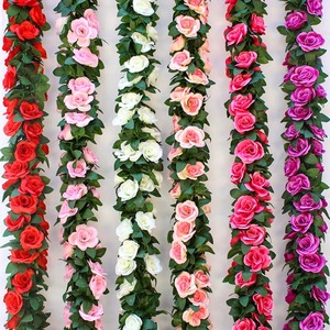 Guirlande de roses artificielles Jun Lei, 10 têtes, bouquet de fleurs en soie pour la décoration de la Saint-Valentin, vente directe d'usine - Product Image 3