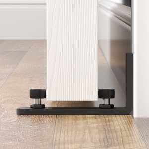 Dispositif anti-oscillation pour porte de grange américaine, rail de guidage au sol à double roue, roulement à double roue en acier au manganèse, limiteur de frein - Product Image 1