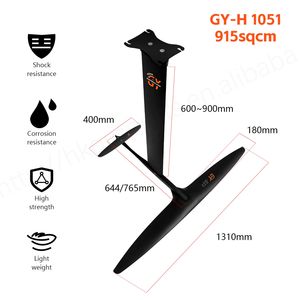 Venta CALIENTE 1051 Hydrofoil Ultra-Light High-Performance 915 Sqcm y Mástil de aluminio 60-90 Hydrofoil para deportes acuáticos Surf - Product Image 4