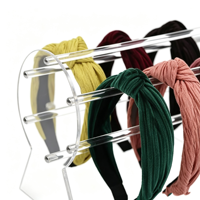 Présentoir de Comptoir Multi-Niveaux en Acrylique Transparent pour Bandeaux et Accessoires Capillaires – Organisateur de Serre-têtes de Bureau