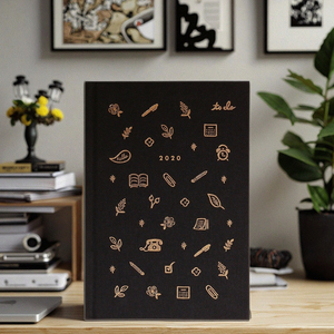 Chuyên nghiệp A5 bìa cứng chương trình nghị sự máy tính xách tay-giả da bìa với lá vàng chỉ số hàng ngày kế hoạch 100 sheets - Product Image 5