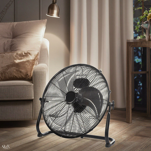 Ventilateur de refroidissement industriel noir de 18 pouces en métal de haute qualité, à 3 vitesses et débit d'air élevé, pour usage hôtelier et commercial, vente en gros usine - Product Image 1