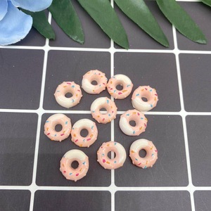 100 pièces/sac 12MM <span class=keywords><strong>beignet</strong></span> Flatback résine breloques pour Slime Mobile étui porte-clés bricolage artisanat décoration - Product Image 3