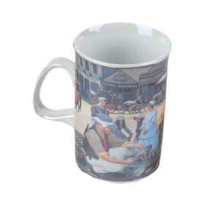 Tazza da caffè in porcellana da 310ml, classica tazza in ceramica con manico grande per tè Latte Cappuccino - Product Image 2