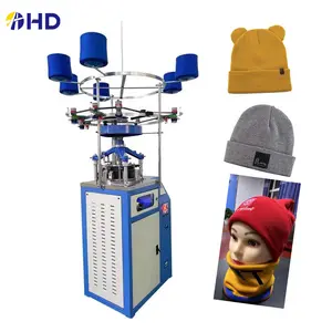 HD brand rib interlock jersey knitted machine circular for hat cap