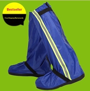 Copriscarpe Impermeabili Alti con Suole Antiscivolo Rinforzate e Resistenti all'Abrasione; Stivaletti Impermeabili in Tessuto Oxford per Adulti Unisex - Product Image 4