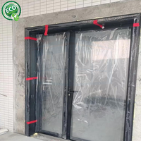 Serrures de sécurité personnalisées pour fenêtre à double porte asymétrique avec motif en verre grillagé pour maison