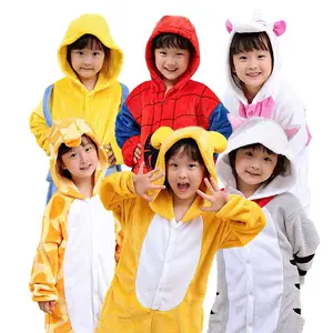 Pyjamas pour enfants dessin animé Onesie Pikachu ours Kigurumi noël Cosplay vêtements de nuit en flanelle