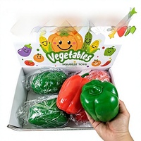 Jouet Squishy en TPR en forme de grande poire verte, très populaire et best-seller, pour le divertissement et le soulagement du stress, adapté aux 14 ans et plus