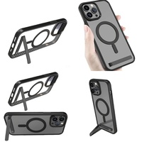 Casing Pelindung Magnetik Transparan dengan Penyangga untuk iPhone 17 Air 16 Pro Max 15 14 13 12 Plus 11, Grosir Casing Ponsel