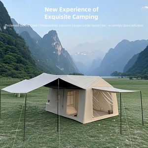 Four Season Outdoor Camping <b>Inflatable</b> Tent with Canopy One Bedroom One Living Room Extra <b>Large</b> Space Oxford Fabric - Product Image 2