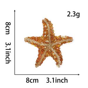 Patch thermocollant en tissu brodé de sequins, motifs été, plage, surf, lunettes de soleil, corail, pieuvre, serviette - Product Image 3