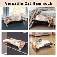 PAIPET Holz-Haustierbett, anpassbare Katzen- und Hundebettung für Fenster, multifunktionale, bodenstehende, erhöhte X-Rahmen-Bettung mit Knöpfen vom Hersteller